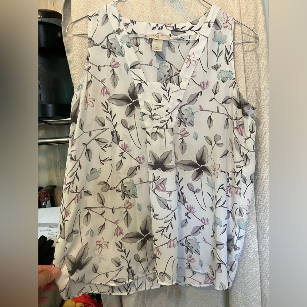 Sheer Beautiful Flowered Wide Strap Tank Top